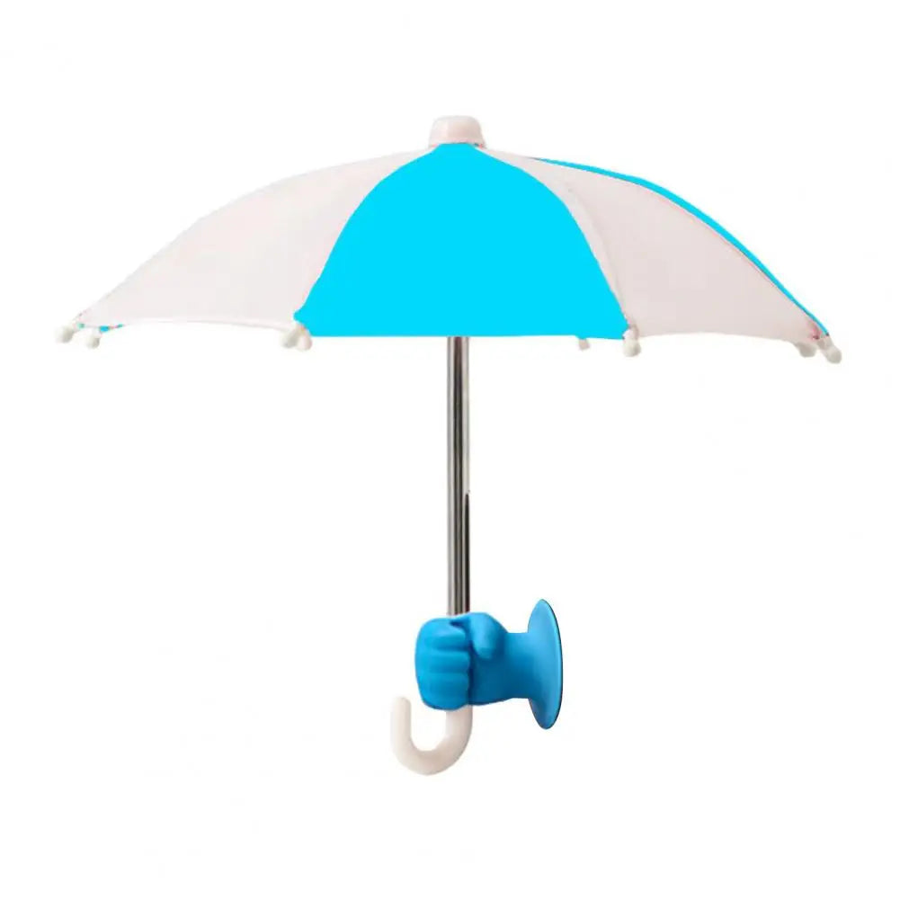 Phone Umbrella with Fist Suction Cup UV Protection Universal Mini Windproof Sun Shade Mobile Phone Umbrella Phone Accessories