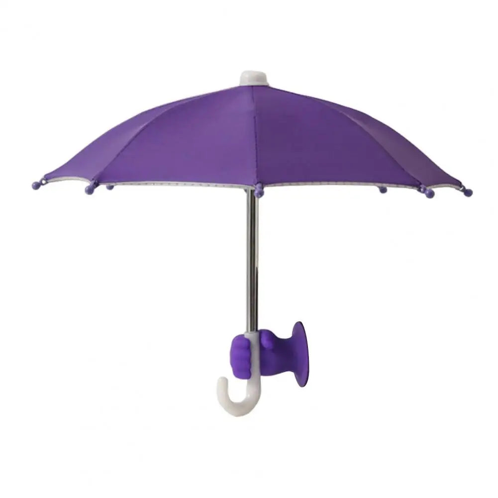 Phone Umbrella with Fist Suction Cup UV Protection Universal Mini Windproof Sun Shade Mobile Phone Umbrella Phone Accessories