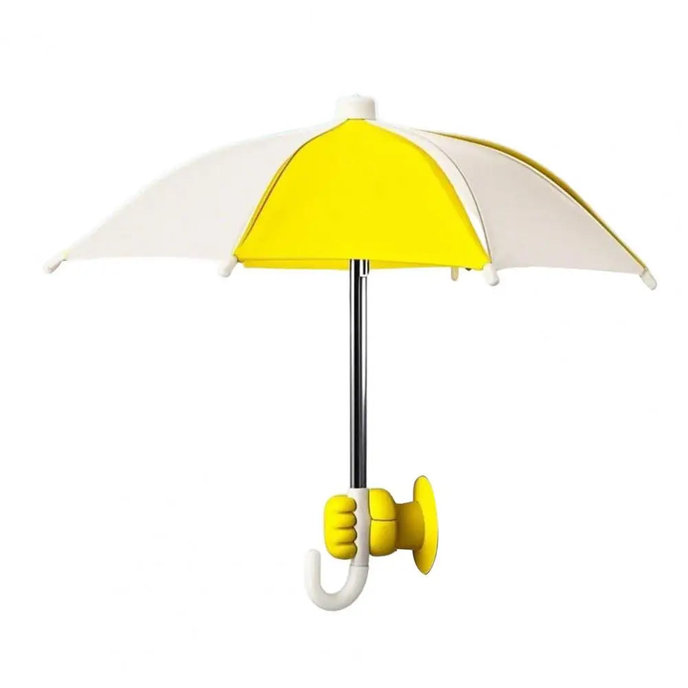 Phone Umbrella with Fist Suction Cup UV Protection Universal Mini Windproof Sun Shade Mobile Phone Umbrella Phone Accessories