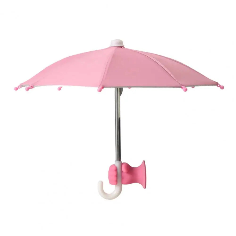 Phone Umbrella with Fist Suction Cup UV Protection Universal Mini Windproof Sun Shade Mobile Phone Umbrella Phone Accessories
