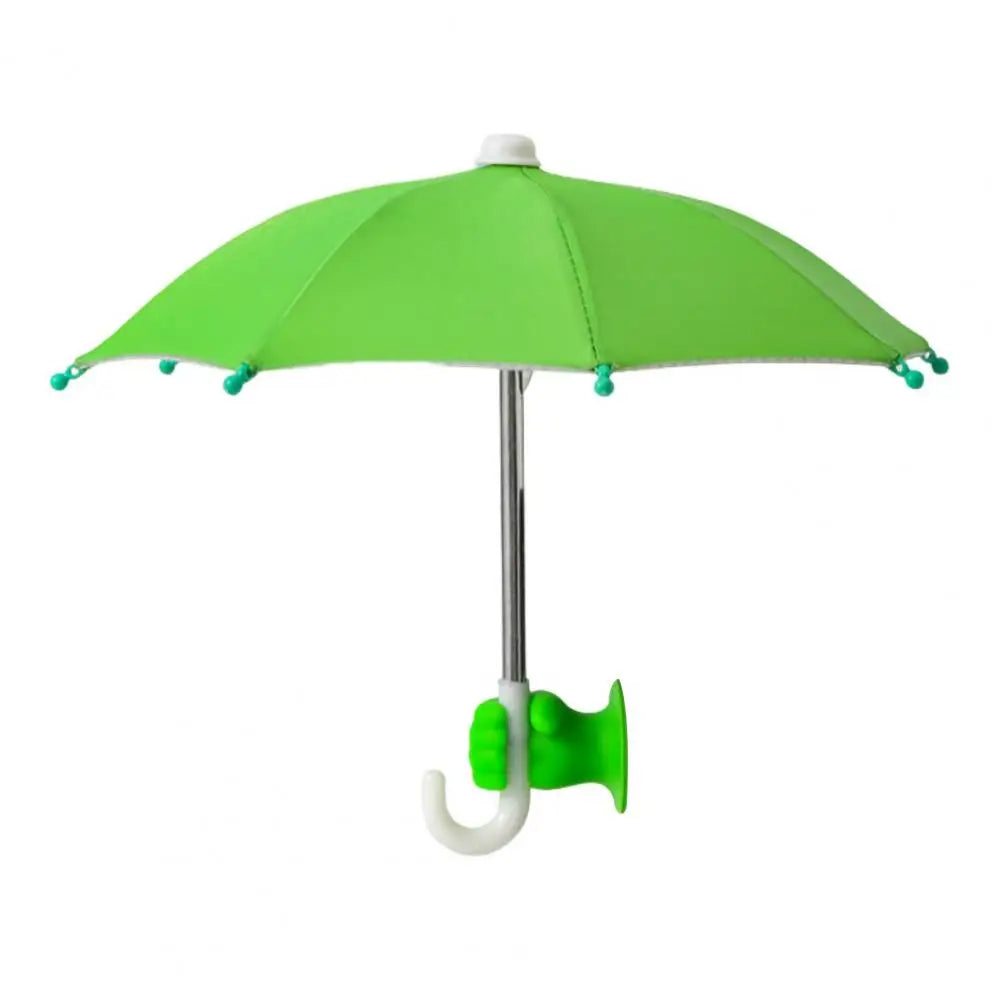 Phone Umbrella with Fist Suction Cup UV Protection Universal Mini Windproof Sun Shade Mobile Phone Umbrella Phone Accessories