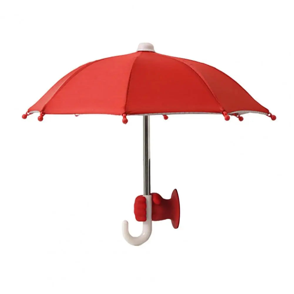 Phone Umbrella with Fist Suction Cup UV Protection Universal Mini Windproof Sun Shade Mobile Phone Umbrella Phone Accessories