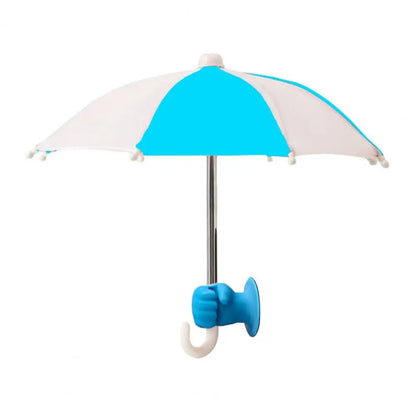Phone Umbrella with Fist Suction Cup UV Protection Universal Mini Windproof Sun Shade Mobile Phone Umbrella Phone Accessories